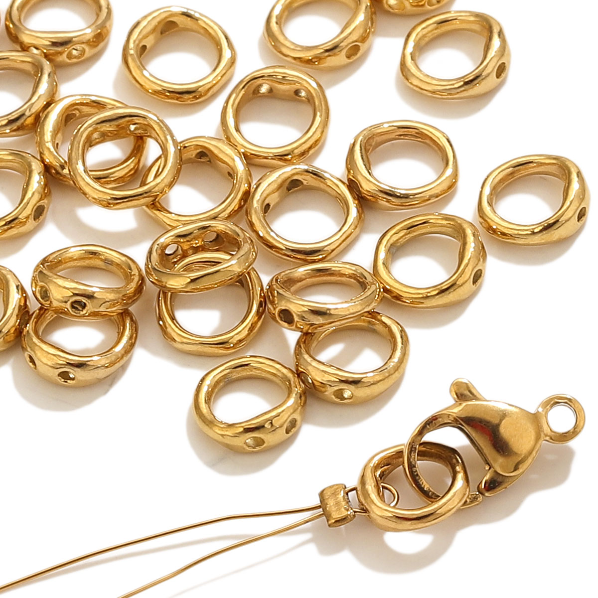 Jewelry Making Basics - 20 قطعة من مشابك الفولاذ المقاوم