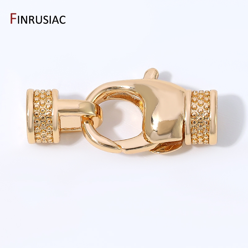 Jewelry Making Items - مشابك من النحاس المطلي بالذهب عيار