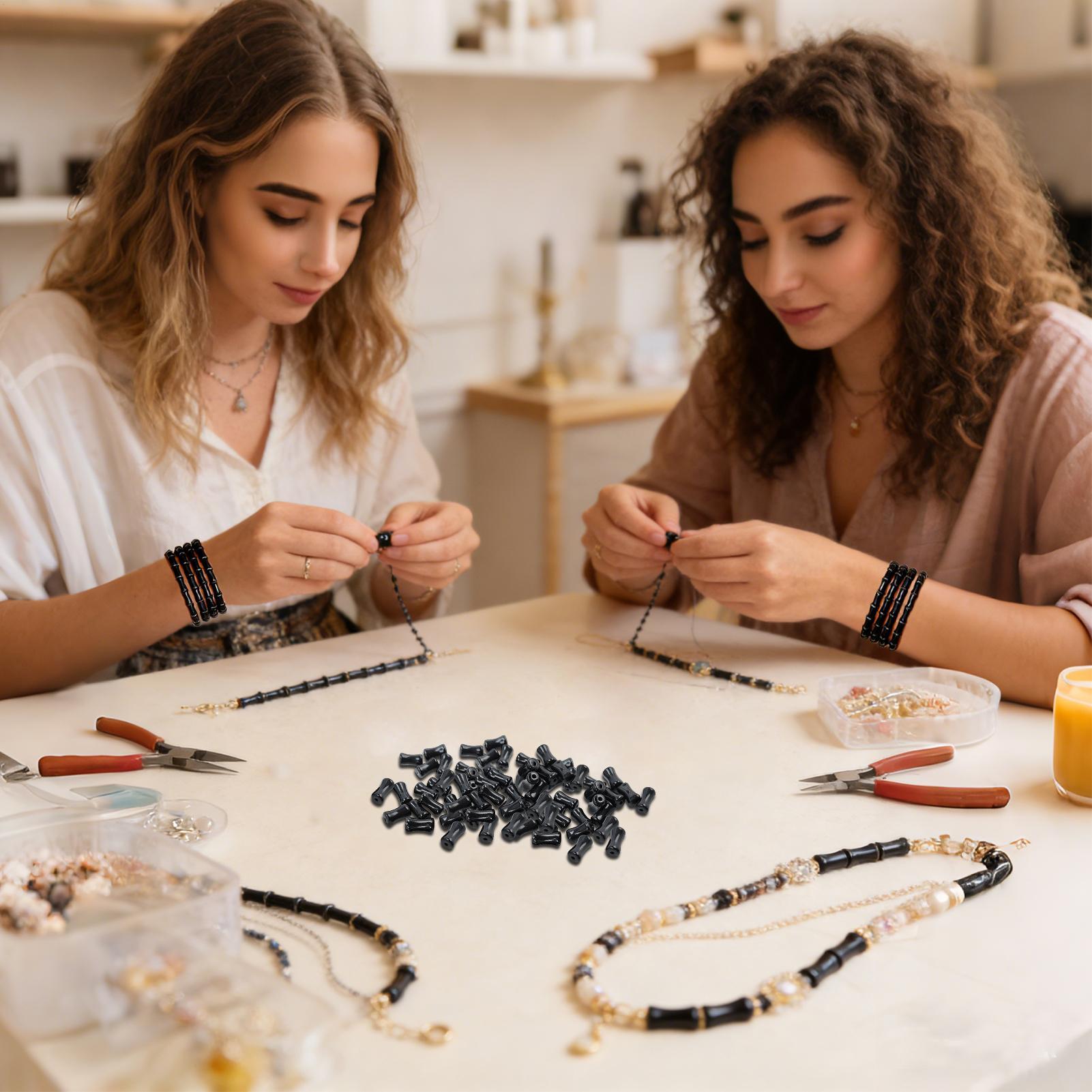 Jewelry Making For Teens - 50 قطعة من الخرز الزجاجي مقاس